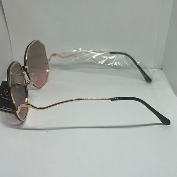 Giselle Round Metal Ocean Lens Sunglasses - Picture 2 of 3